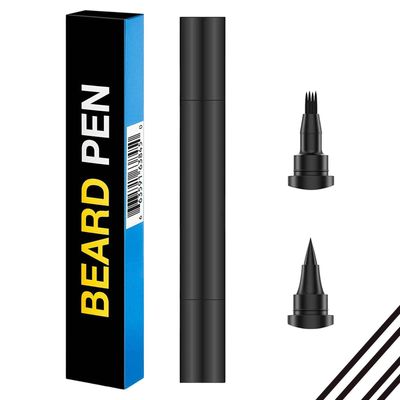 FABOBJECTS Beard Filler Pen | 2 in 1 Beard Shaping Filler Pen | Long Lasting Beard Filling Pen for Creating Natural Looking Beard, Moustache & Eyebrows, Water Proof & Sweat