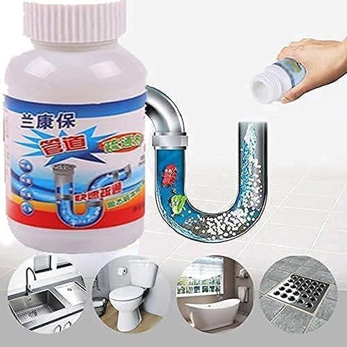 RapidFlow ProClean: Advanced Pipe Dredging Agent and Instant Action Drain Cleaner Powder - Unblock Kitchen and Toilet Pipes with Ease