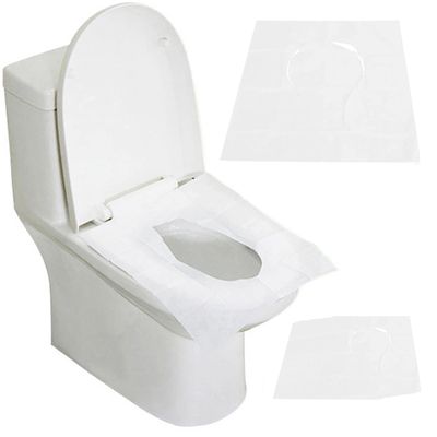 F FABOBJECTS Toilet Seat Papers - Universal 10PCS Comfortable Portable Toilet Paper Seats | Soft Water Soluble Paper Toilet Liners Wood Pulp Paper Flushable for Hospitals Train Stations Malls