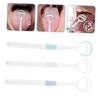 FABOBJECTS 3pcs Tongue Brush Portable Tongue Cleaner for Adults Metal Tongue Scraper Tough Scraper Tongue Scraper for Silicone Spatula Copper Tongue Scraper Supplies Silica Gel Household view 3