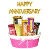 SFU E Com Amazing Chocolate Gift Basket To Gift Your Loved Ones | Happy Anniversary Foil Ballons Letters With Chocolate Gift Hamper | Anniversary Chocolate Gift Combo | 095 view 1
