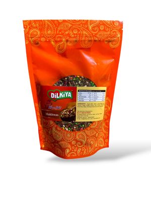 DiLKiYA Kesar Yukt Mukhwas [400 Grams Zipper Pack] [Special Saffron Mouth Freshener, Digestive, After-Meal,Mukhwas]