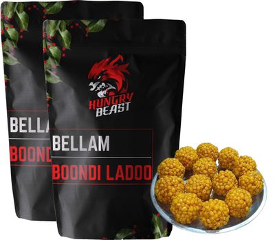 Healthy Home Made | Sweet Boondi Ladoo| Indian Sweets | Boondi Laddu| Boondi Mithai Ladoo| Karakajjam Laddu | Mallarapu Undalu - 250 grams (Pack of 2)