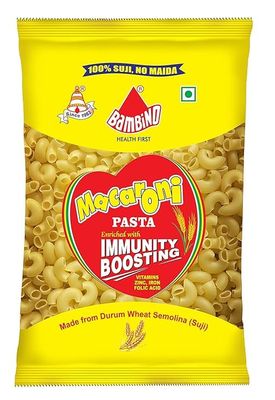 Bambino Pasta Macroni| 100% Suji, No Maida| 400 Gm Each| Pack of 5| 2 Kg