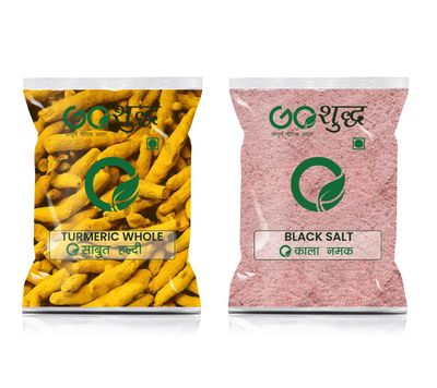 Goshudh Kala Namak 500g & Haldi Sabut 500gm Combo Pack 1000g