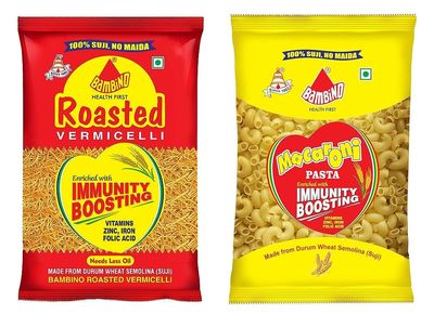 Bambino Roasted Vermicelli 800 Gm+ Pasta Macroni 800 Gm| Pack of 2| 1600 Gm