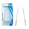 Midazzle Stainless Steel Tongue Cleaner for Men and Women with Brass Handle, Adults Pure Stainless Steel Tongue Cleaner for fresh breath improved Taste Sense & Bacteria Removal view 1
