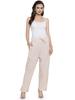 Aarsha Women's Cream Solid Cotton Pants (XS to 7XL) view 3
