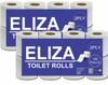 Eliza 2 Ply Disposable Toilet Paper Roll Pack of 16 (160 Pulls Each) 2560 Sheets Paper (Toilet Paper/Toilet Roll/Tissue Roll) - 9.8 x 10 cm Pack of 16 Toilet Tissue Paper Rolls (16 x 160) Pulls (2560) view 1