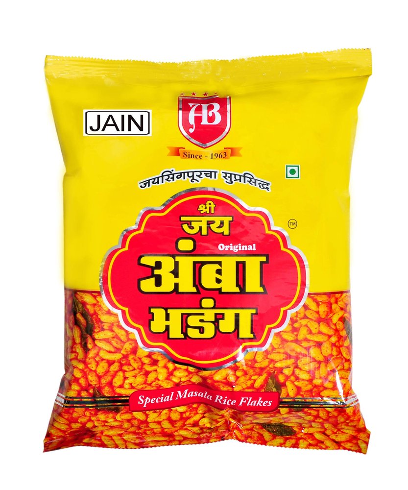 Jay Amba Bhadang | With peanuts | famous Kolhapuri veg snacks | Tasty Namkeen (NON GARLIC, 400GM X 6)