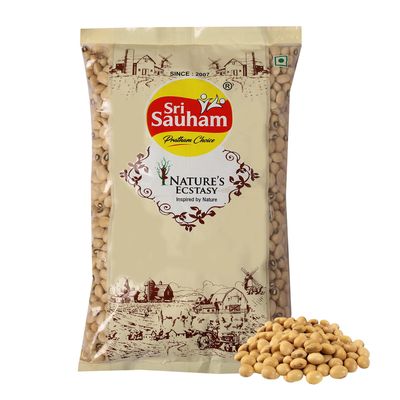 Sri Sauham Unpolished White Lobia Beans 1KG pack  Black Cowpea, Safed Chawli, Karamani, Bobbarlu, Alasande  100% Natural, Rich in Protein, No Additives, No Cholesterol, 100% Vegan & Gluten Free