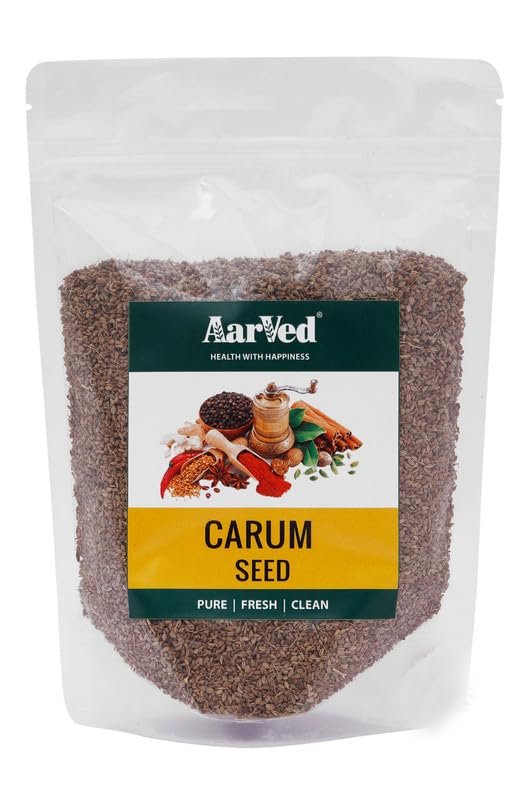 Aarved Premium Whole Carom/Ajwain Seeds (250 g) - Pure, Fresh & Clean, Nutrient Enriched, No Colour or Preservatives, Aromatic & Flavourful Indian Spice for Cooking (Pack of 1)