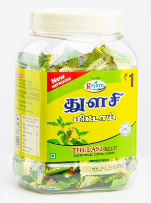 Rajam Thulasi Candy 270 Gram (Rs.1 pouch * 100 candy) - Tulasi Candy (Mittai)