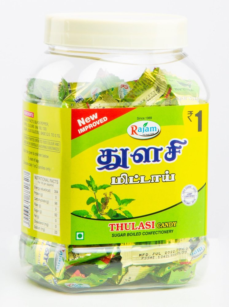 Rajam Thulasi Candy 270 Gram (Rs.1 pouch * 100 candy) - Tulasi Candy (Mittai)