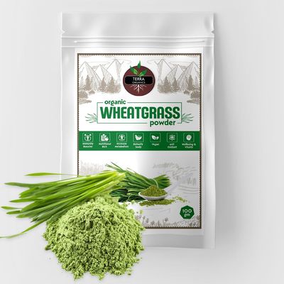 Terra Organics Moringa Powder & Wheat grass Powder - 100 Gm [Immunity boosting | Superfood | Supports healthy metabolism]