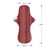 Eco Femme Night Pad | Reusable Sanitary Cloth Pad | GOTS Certified Organic Cotton | with leak proof | lasts upto 75-100 washes | Heavy Flow (Vibrant Range) view 3