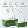 Shrayati Facial Tissue Box - 2 Ply, Pack of 3 (100 Pulls Per Pack), Skin-Friendly, Highly Absorbent, Multipurpose Face Tissues in,Versatile Tissue for Weddings, Makeup Removal, Car Tissue (Green) view 3