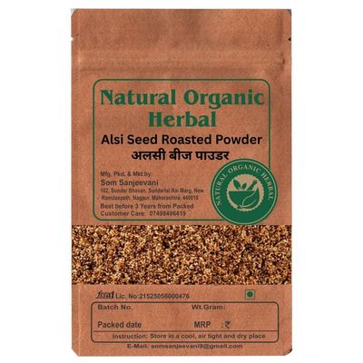 Natural Organic Herbal Alsi-Flex Seeds Roasted Powder-150g-Natural --Ayurvedic-Nutrient-Rich Superfood for Health & Wellness