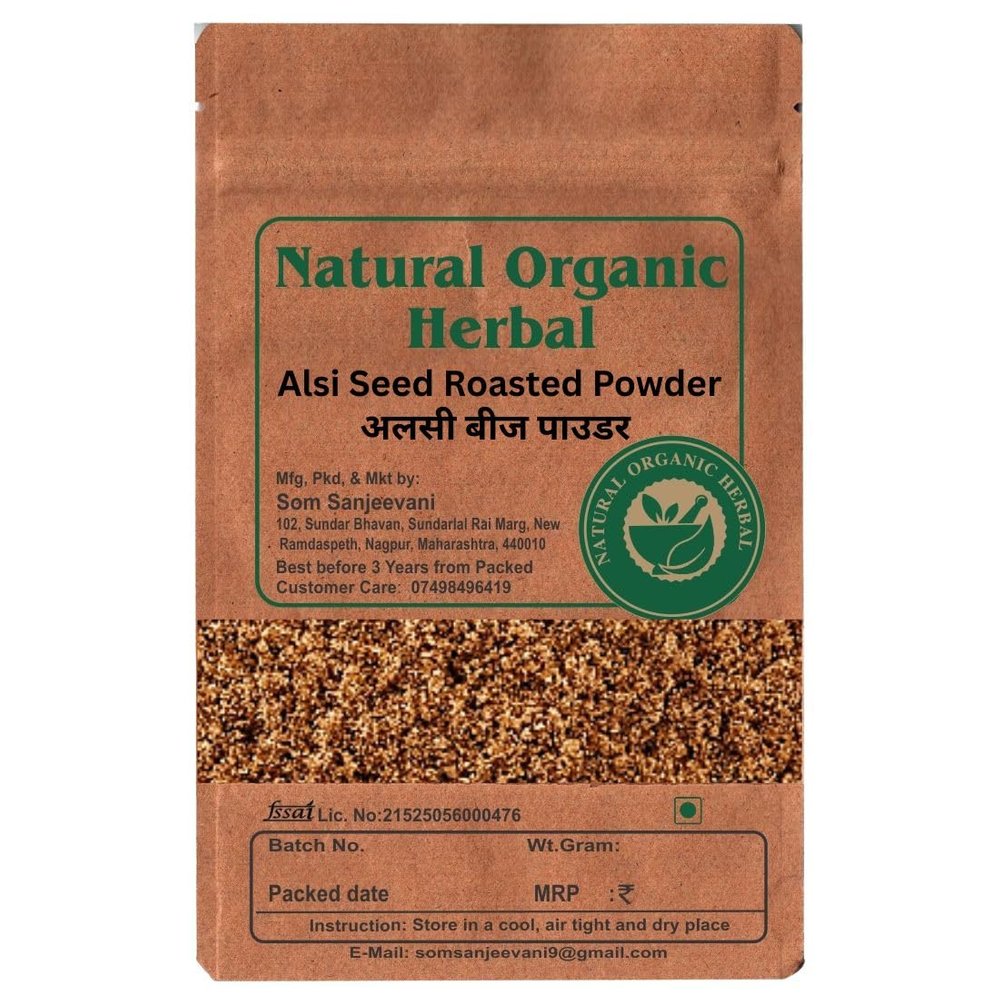 Natural Organic Herbal Alsi-Flex Seeds Roasted Powder-150g-Natural --Ayurvedic-Nutrient-Rich Superfood for Health & Wellness