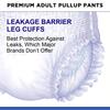 Unisex Premium Adult Pull-up Diapers Pants For Men and Women Non-woven Fabric High Absorbent Comfortable Underwear 10Pcs (XL) view 2