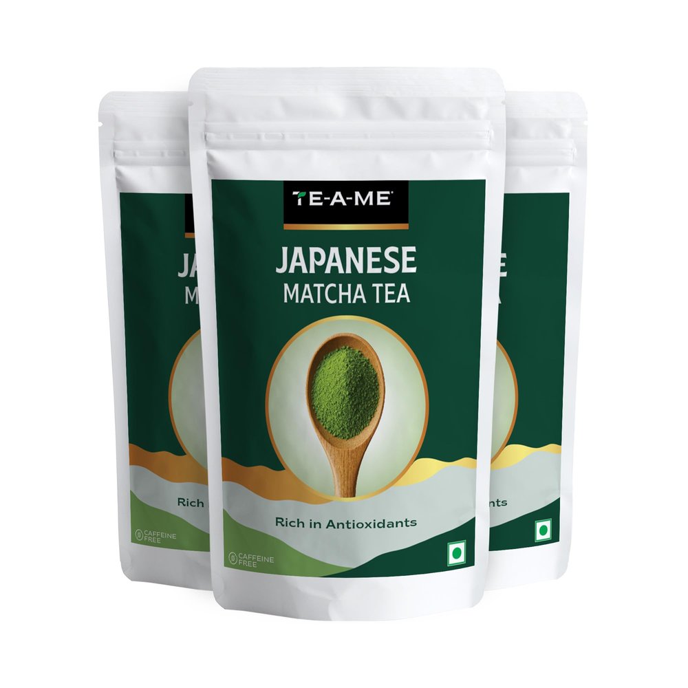 TE-A-ME Matcha Tea Powder, 150g (99 Servings) | 100% Japanese Matcha Green Tea Powder | 50g - pack of 3