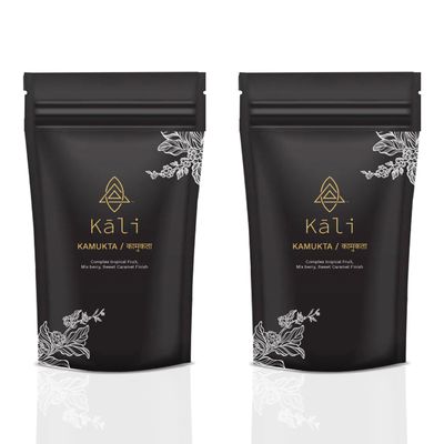 250g Kali Coffee Kamukta Arabica Ground Coffee Powder- Rich Complex Topical Fruit Notes, Sweet Caramel Finish - Fresh Medium Dark Roast - Ideal for French Press Brewing (Pack 2)