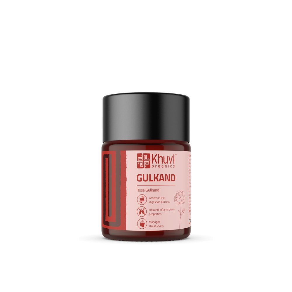 Khuvi Organics Rose Gulkand, Healthy & Tasty, Big Cap Jar, 400gm
