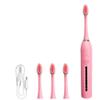 Electric Sonic Toothbrush with Display | Rechargeable Pink Toothbrush with Soft Bristles & Replacement Heads | Advanced Daily Oral Care Device view 1