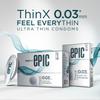 Manforce Epic ThinX Ultra Thin Condoms for Men - 3 Count| 0.03mm| Vegan| No Harsh Chemicals| With Disposable Pouch| Easy Peel Pack x Pack of 4 view 4
