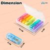 FunBlast Pill Organizer Box - 2 Times A Day 7 Day Pill Box Holder, Portable Medicine Case with Separate Compartments, Tablet Container for Daily, Medicine Organizer Box view 2