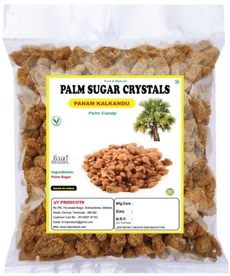 3V PRODUCTS Pure Palm Sugar Crystals 250g | Panamkalkandu | Palm Sugar Candy | Tal Mishri | No added Color and Preservatives | No Added Chemicals