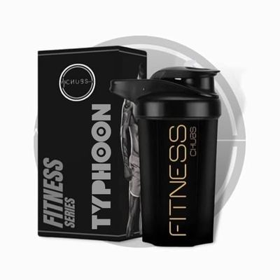 CHUBS Fitness Series Typhoon Shaker With Mixer Ball (500ML). (Black)...