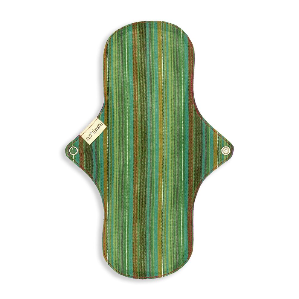 Eco Femme Day Pad Plus (Pack of 1) | Reusable Sanitary Cloth Pad | GOTS Certified Organic Cotton | with leak proof | Medium Flow | lasts upto 75-100 washes (Vibrant Range)