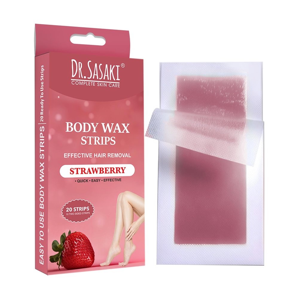 Dr.Sasaki Complete Skin Care Facial & Body Wax Strip (Body Wax, Strawberry)