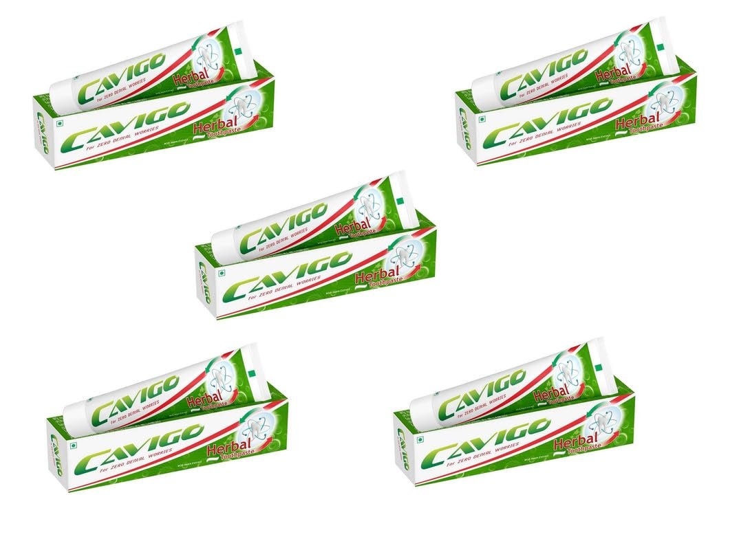 Arohi Genrel Store Cavigo Herbal Tooth Paste(100 g) Pack Of 5