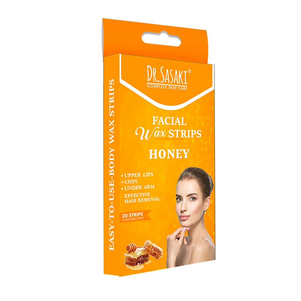 Dr.Sasaki Complete Skin Care Facial Wax Strip - 20 Strips (Honey)