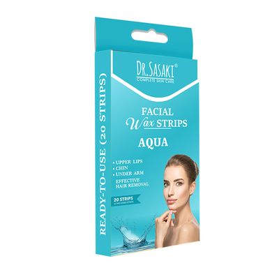 Dr.Sasaki Complete Skin Care Facial Wax Strip - 20 Strips (Aqua)