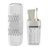 EOREA Portable Travel Toothbrush and Toothpaste Container - Ideal for Travel, Business Trips, Camping (Clear) view 1