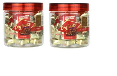 Glacier Dry fruit Gourmet Toffee | Soft and Tasty Dryfruit Flavoured Toffees | Almond Toffee | Healthy & Tasty Toffees | Pack of 2/ 250gmsx 2/40 pcs x 2