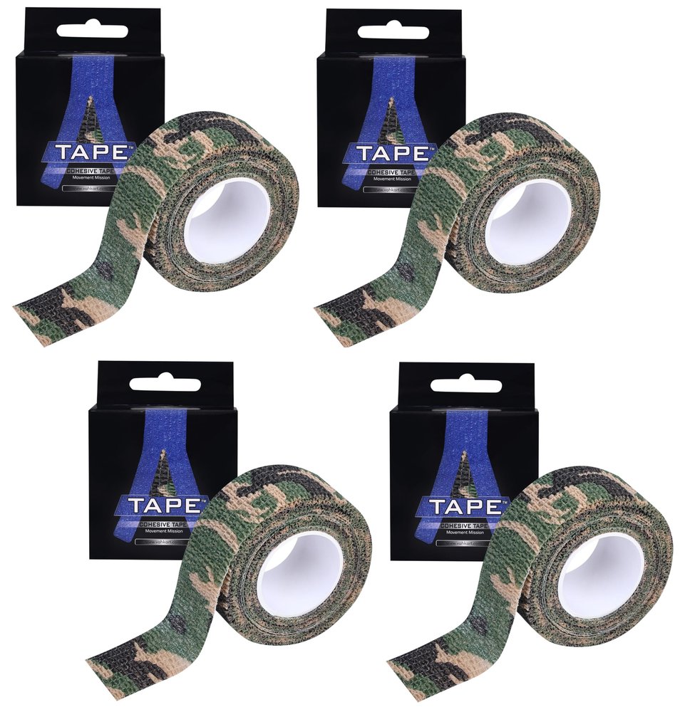 A-Tape Breathable Self Adhesive Cohesive Bandage for Humans & Pets (Dogs, Cats, Birds)  (2.5 cm X 4.5 mtr, Pack of 4) (Army)