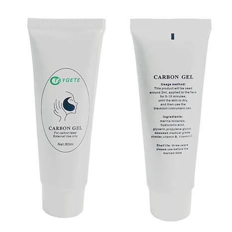 R A Products 80ML Carbon Facial Gel Peel Cream for Skin Rejuvenation Black Doll,Facial Skin Deep Cleaning with Carbon Gel Nano Activated Carbon for ND-YAG Laser Machine (1pc)