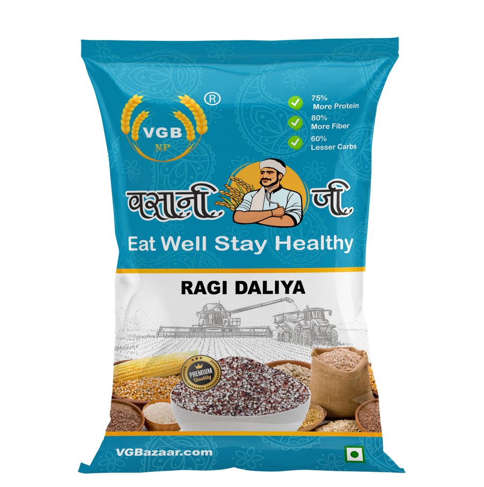 Vasani G Ragi Dalia | Finger Millet Porridge | Nachni Mandua Daliya | Kezhvaragu Kanji |Nagli | Bavto | Madua Cereal Porridge Broken Grain - 1 kg