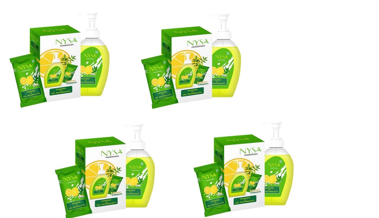 M/S AARYAN TRADERS Powder to Handwash Bottle and Refill(12 g) Pack Of 4