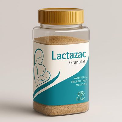 Elzac Herbals Lactazac Granules - Shatavari Powder - Breast Feeding Supplement Increase Milk supply - Lactation Supplement for Women - Mothers - Flavor (Elaichi, 200 g (Pack of 1)