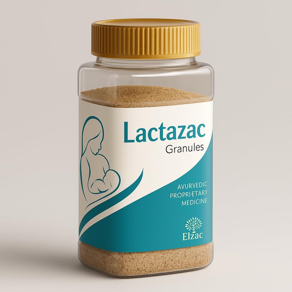 Elzac Herbals Lactazac Granules - Shatavari Powder - Breast Feeding Supplement  Increase Milk supply - Lactation Supplement for Women - Mothers - Flavor  (Elaichi, 200 g (Pack of 1)