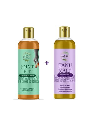 LivEarth Joint Fit Relief Oil (100 ML) + Tanu Kalp Body Massage Oil (100 ML) | Stress and Pain Relief Combo