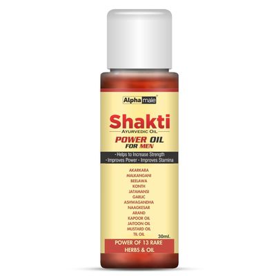 ALPHA MALE Ayurvedic Massage Oil for Men|Ayurvedic Herbs & Oils for Strength & Power - 30 ML