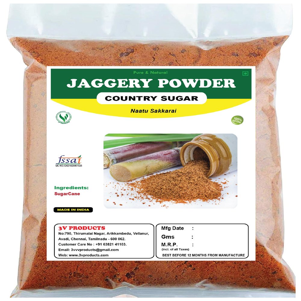 3V PRODUCTS Natural Country Sugar 100g | Jaggery Powder (100% Organic)