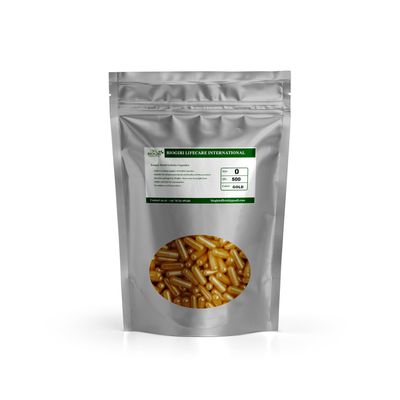 Biogiri Lifecare International Premium Size 0 Gold Empty Gelatin Capsules - Gluten-Free - 500mg Capacity - Ideal for Powder Filling - Pack of 500 caps