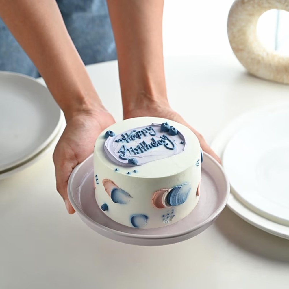 FlowerAura Delicious Silky Smooth Fresh Eggless 300g Yummy Chocolate Mini Birthday Cake With Happy Birthday Message For Girlfriend, Boyfriend, Spouse, Relative, Colleague, Friends (Same Day Delivery)